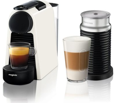 NESPRESSO by Magimix Essenza Mini Coffee Machine with Aeroccino - Pure White